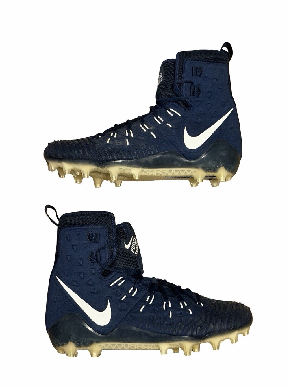 Size 14 Nike Force Savage Elite TD Football Cleats Navy White 918345-414
